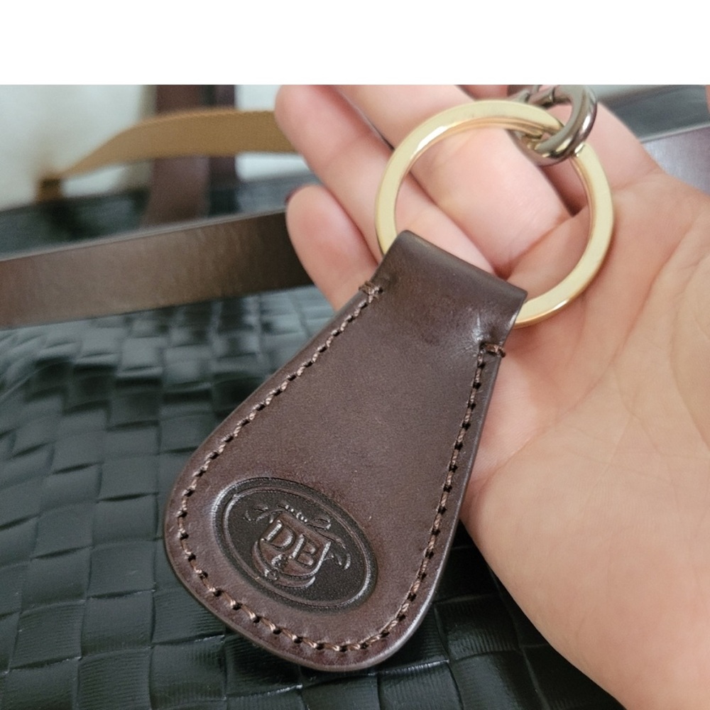 Dooney & Bourke Black Woven Leather Tote with Brown Accents - Picture 13 of 16